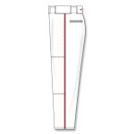 Athletic Knit BA1391-209 Pro Baseball Pants - White/Red - Left