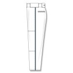 Athletic Knit BA1391-217 Pro Baseball Pants - White/Navy - Left