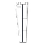 Athletic Knit BA1391-217 Pro Baseball Pants - White/Navy - Right