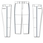 Athletic Knit BA1391-217 Pro Baseball Pants - White/Navy - Full