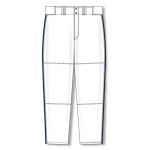 Athletic Knit BA1391-217 Pro Baseball Pants - White/Navy - Front