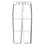 Athletic Knit BA1391-222 Pro Baseball Pants - White/Black - Front