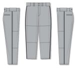 Athletic Knit BA1391-822 Pro Baseball Pants - Grey/Black - Full