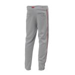 Athletic Knit BA1391-829 Pro Baseball Pants - Grey/Red - Rear