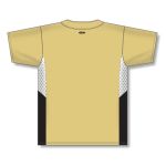 Athletic Knit BA1763-281 One Button Baseball Jersey - Vegas/White/Black - Rear