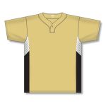 Athletic Knit BA1763-281 One Button Baseball Jersey - Vegas/White/Black - Front