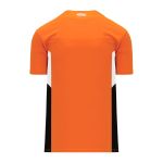 Athletic Knit BA1763-330 One Button Baseball Jersey - Orange/White/Black - Rear