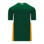Athletic Knit BA1763-439 One Button Baseball Jersey - Dark Green/White/Gold - Rear