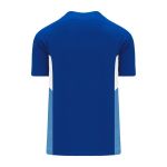 Athletic Knit BA1763-445 One Button Baseball Jersey - Royal/White/Sky - Rear