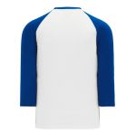Athletic Knit BA1846-207 Baseball Long Sleeve Shirt - White/Royal - Rear