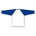 Athletic Knit BA1846-207 Baseball Long Sleeve Shirt - White/Royal - Rear