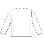 Athletic Knit BA1900-000 Baseball Long Sleeve Shirt - White - Rear