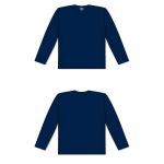 Athletic Knit BA1900-004 Baseball Long Sleeve Shirt - Navy - Full