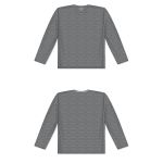 Athletic Knit BA1900-021 Baseball Long Sleeve Shirt - Heather Charcoal - Full