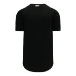 Athletic Knit BA5200-001 Full Button Baseball Jersey - Black - Rear