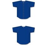 Athletic Knit BA5200-002 Full Button Baseball Jersey - Royal - Full