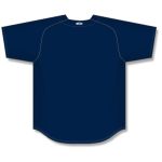 Athletic Knit BA5200-004 Full Button Baseball Jersey - Navy - Rear