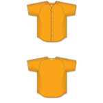 Athletic Knit BA5200-006 Full Button Baseball Jersey - Gold - Full