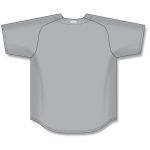 Athletic Knit BA5200-012 Full Button Baseball Jersey - Grey - Rear