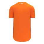 Athletic Knit BA5200-064 Full Button Baseball Jersey - Orange - Rear