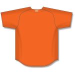 Athletic Knit BA5200-064 Full Button Baseball Jersey - Orange - Rear