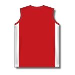 Athletic Knit BA601L-208 Women's Baseball Jersey - Red/White - Rear