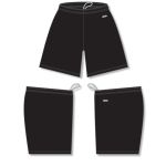 Athletic Knit BAS1300-001 Baseball Shorts - Black - Full
