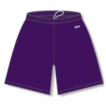 Athletic Knit BAS1300-010 Baseball Shorts - Purple - Front