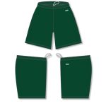 Athletic Knit BAS1300-029 Baseball Shorts - Dark Green - Full