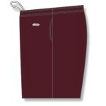 Athletic Knit BAS1700-009 Baseball Shorts - Maroon - Left