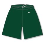 Athletic Knit BAS1700-029 Baseball Shorts - Dark Green - Front