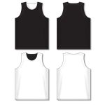 Athletic Knit BR1105-221 League Basketball Jersey - Black/White - Full
