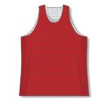 Athletic Knit BR1302-208 League Basketball Jersey - Red/White - Front