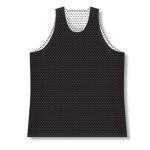 Athletic Knit BR1302-221 League Basketball Jersey - Black/White - Front