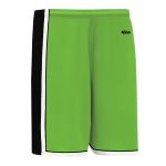 Athletic Knit BS1735-107 Pro Basketball Shorts - Lime Green/Black/White - Rear