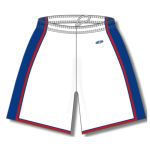 Athletic Knit BS1735-335 Pro Basketball Shorts - White/Royal/Red - Front