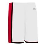 Athletic Knit BS1735-415 Pro Basketball Shorts - White/Red/Black - Rear