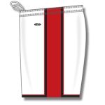 Athletic Knit BS1735-415 Pro Basketball Shorts - White/Red/Black - Left