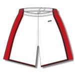 Athletic Knit BS1735-415 Pro Basketball Shorts - White/Red/Black - Front