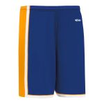 Athletic Knit BS1735-447 Pro Basketball Shorts - Royal/Gold/White - Rear
