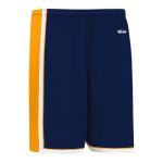 Athletic Knit BS1735-460 Pro Basketball Shorts - Navy/Gold/White - Rear