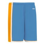 Athletic Knit BS1735-473 Pro Basketball Shorts - Sky/Gold/White - Rear