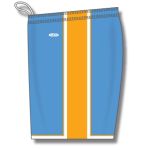 Athletic Knit BS1735-473 Pro Basketball Shorts - Sky/Gold/White - Left
