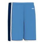 Athletic Knit BS1735-475 Pro Basketball Shorts - Sky/Navy/White - Rear