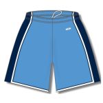 Athletic Knit BS1735-475 Pro Basketball Shorts - Sky/Navy/White - Front