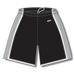 Athletic Knit BS1735-918 Pro Basketball Shorts - Black/Grey/White - Front