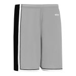Athletic Knit BS1735-973 Pro Basketball Shorts - Grey/Black/White - Rear