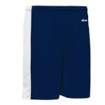 Athletic Knit BS9145-216 Pro Basketball Shorts - Navy/White - Rear