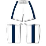 Athletic Knit BS9145-217 Pro Basketball Shorts - White/Navy - Full