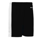 Athletic Knit BS9145-221 Pro Basketball Shorts - Black/White - Rear